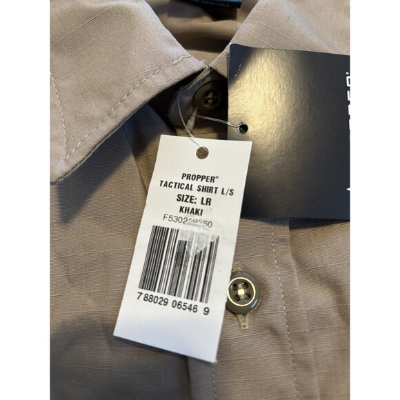 Propper® Men Tactical Shirt Large Long Sleeve Police Milt Work Uniform Button Up - Picture 8 of 10